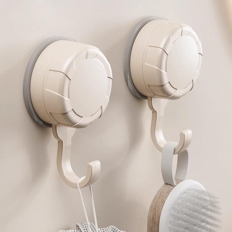 Bag & Clothes No-Drill Adhesive Hook: Traceless, Strong Vacuum Suction for Bathroom Use
