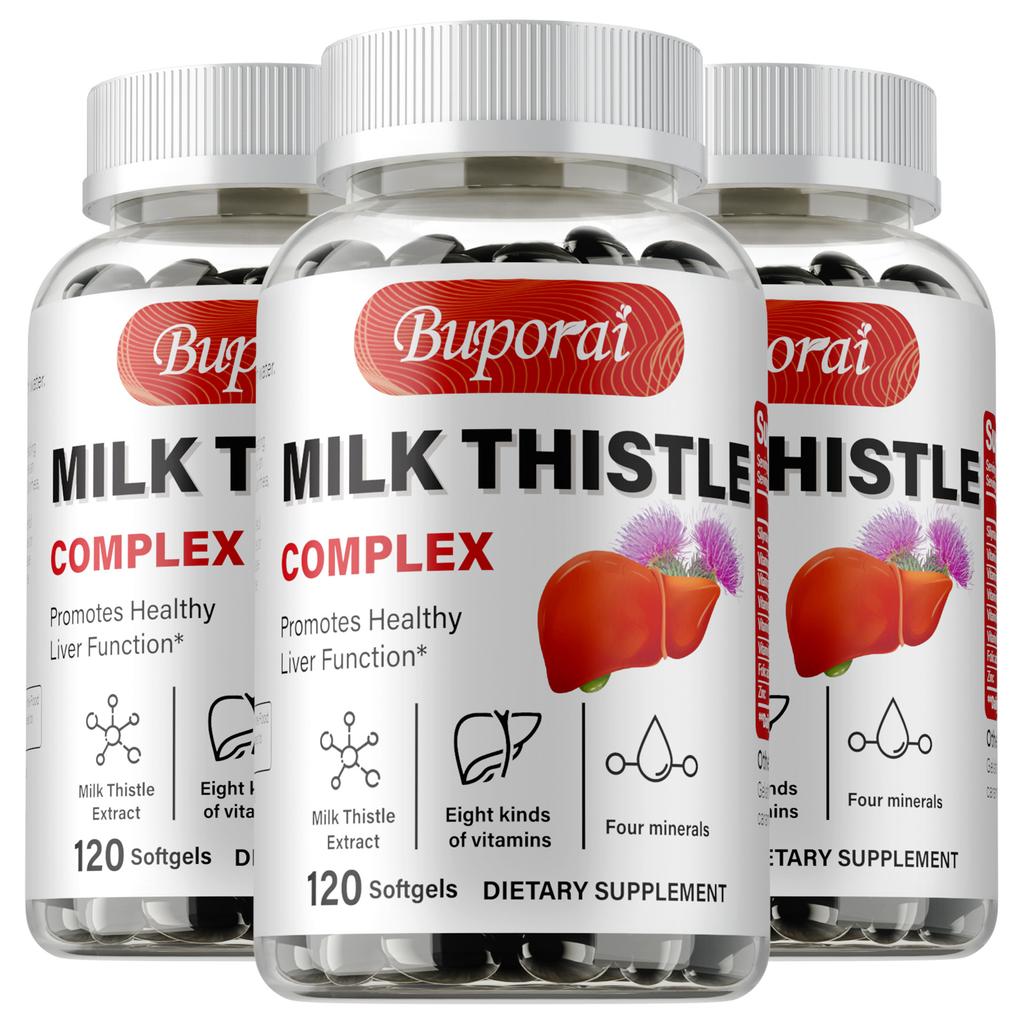 Milk Thistle Complex Soft Capsules, Milk Thistle Extract, Suitable for Adults, Nutritional Supplement