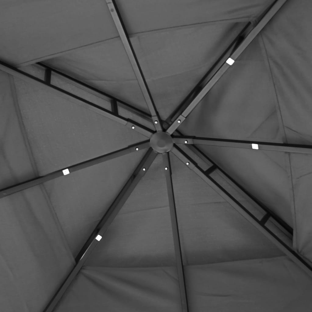 Gazebo with Side Walls Anthracite 300 X 300 X 270 Cm Steel