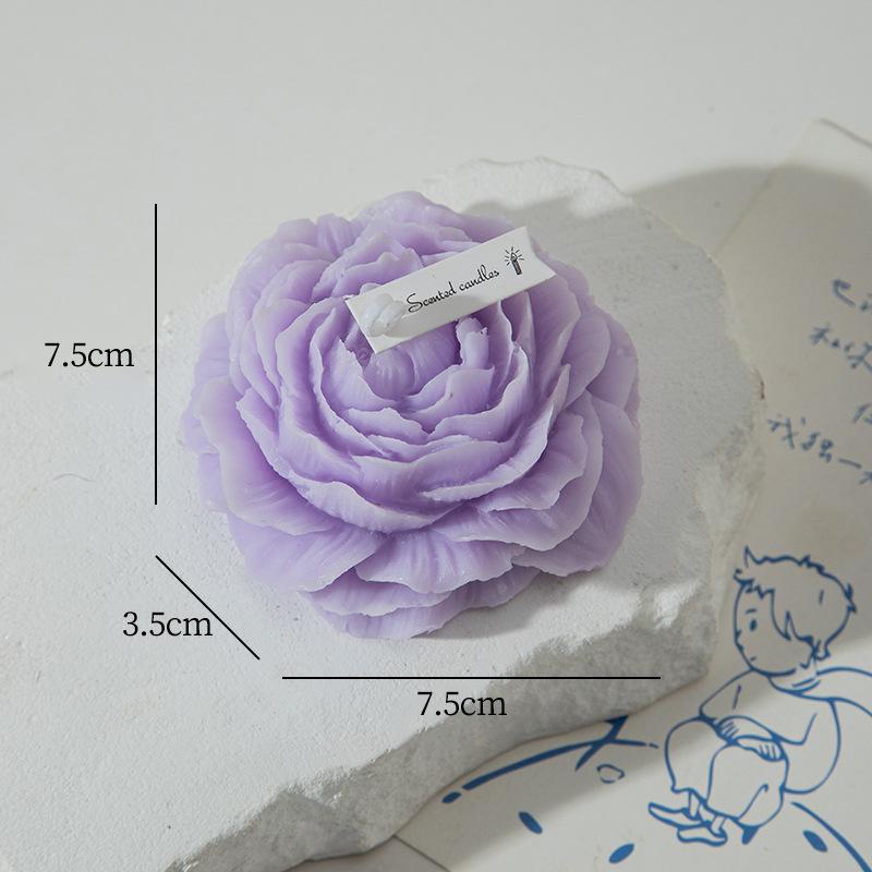 Peony Scented Candle Mother's Day Fragrance Souvenir Simulation Flower Shape Candle Ornaments