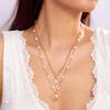 Pearl Shell Multilayer Necklace Conch Shell Clavicle Necklace Trendy Starfish Choker  Ladies