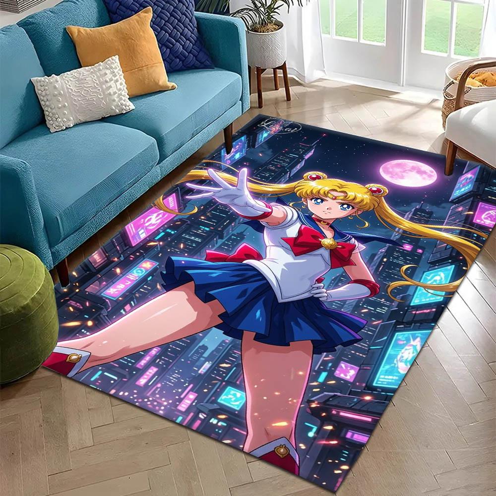 3D S-Sailor M-Moon Movie Anime Hot Carpet Rug for Art Living Room Decor Sofa Home Bedroom Gifts Fans Area Rug Non-slip Floor Mat