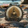 Arte da Parete in Metallo di Alluminio Buddha Meditazione Vintage per Arredamento Casa Caffè