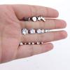 Pairs Stainless Steel Flatback Tragus Stud Earrings for Men Women Screwback Cartilage Helix Barbell Piercing Earrings Stud Set