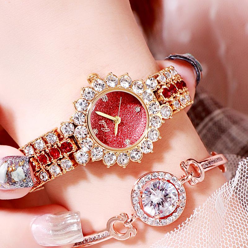 Light Luxury Full Diamond Women's Watch Niche Quartz Watch Women's Fashion Gypsy Star Watch Watch Diamond