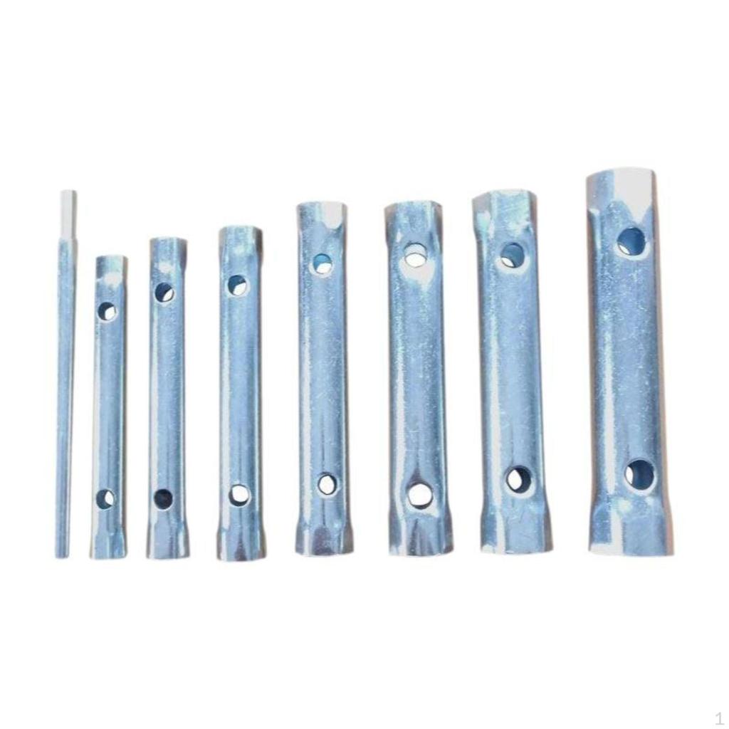 Thin Wall Hollow Hex Socket Wrench, Carbon Steel, Automotive Repair Tool 817mm 6piece set Silver