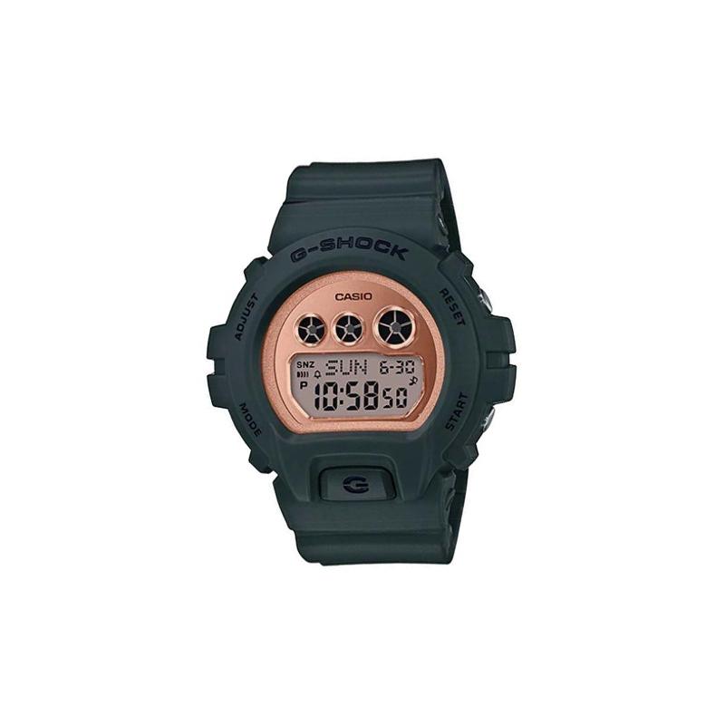 CASIO 200 meters waterproof depth and elegant Quartz resin strap men and women same style gold dial GMD-S6900MC-3
