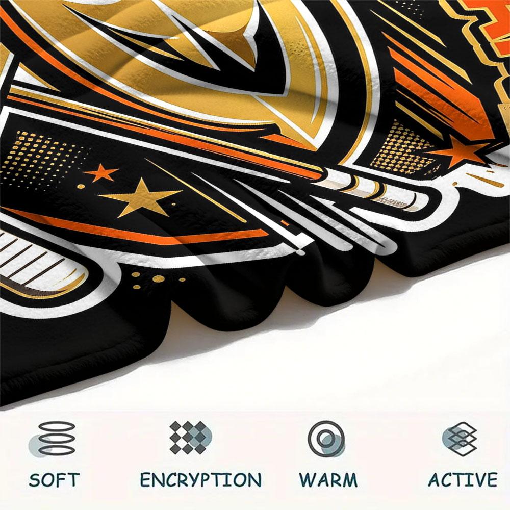 Custom Name,Anaheim Ducks Printed Flannel Blanket, soft throw for bedroom sofa, washable, Christmas present, great gift.
