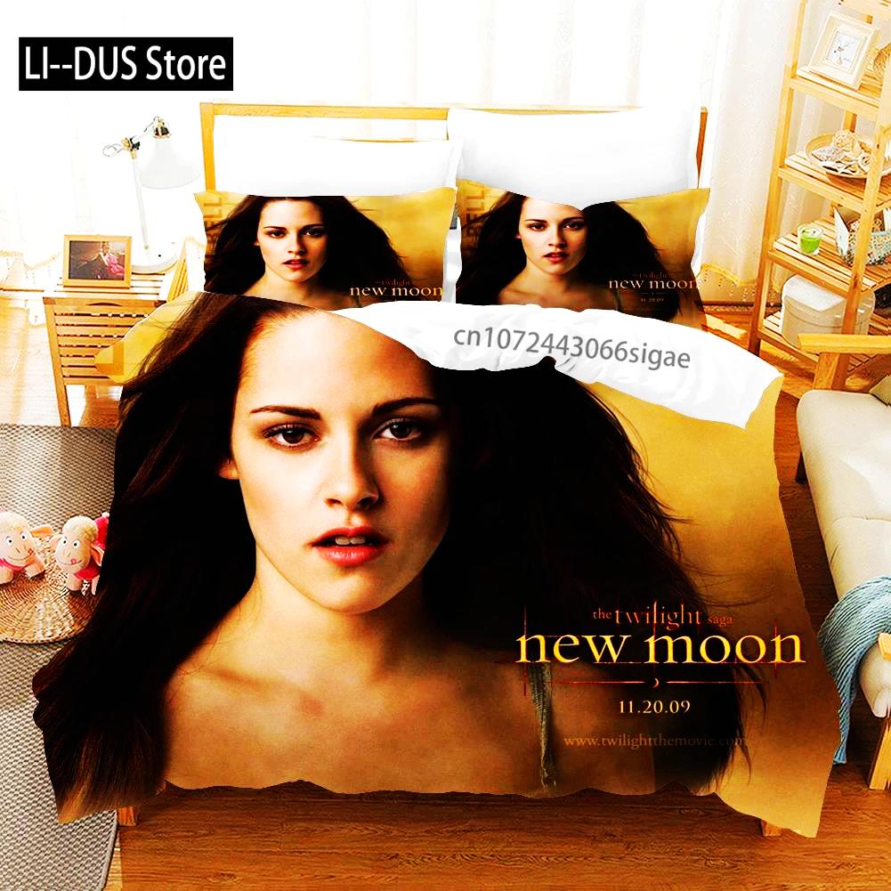 Twilight Series Duvet Cover Set And Pillowcases Vampire Hot Movies Single King Full Fashion 3D Bedding Set For Adults Bed Linen