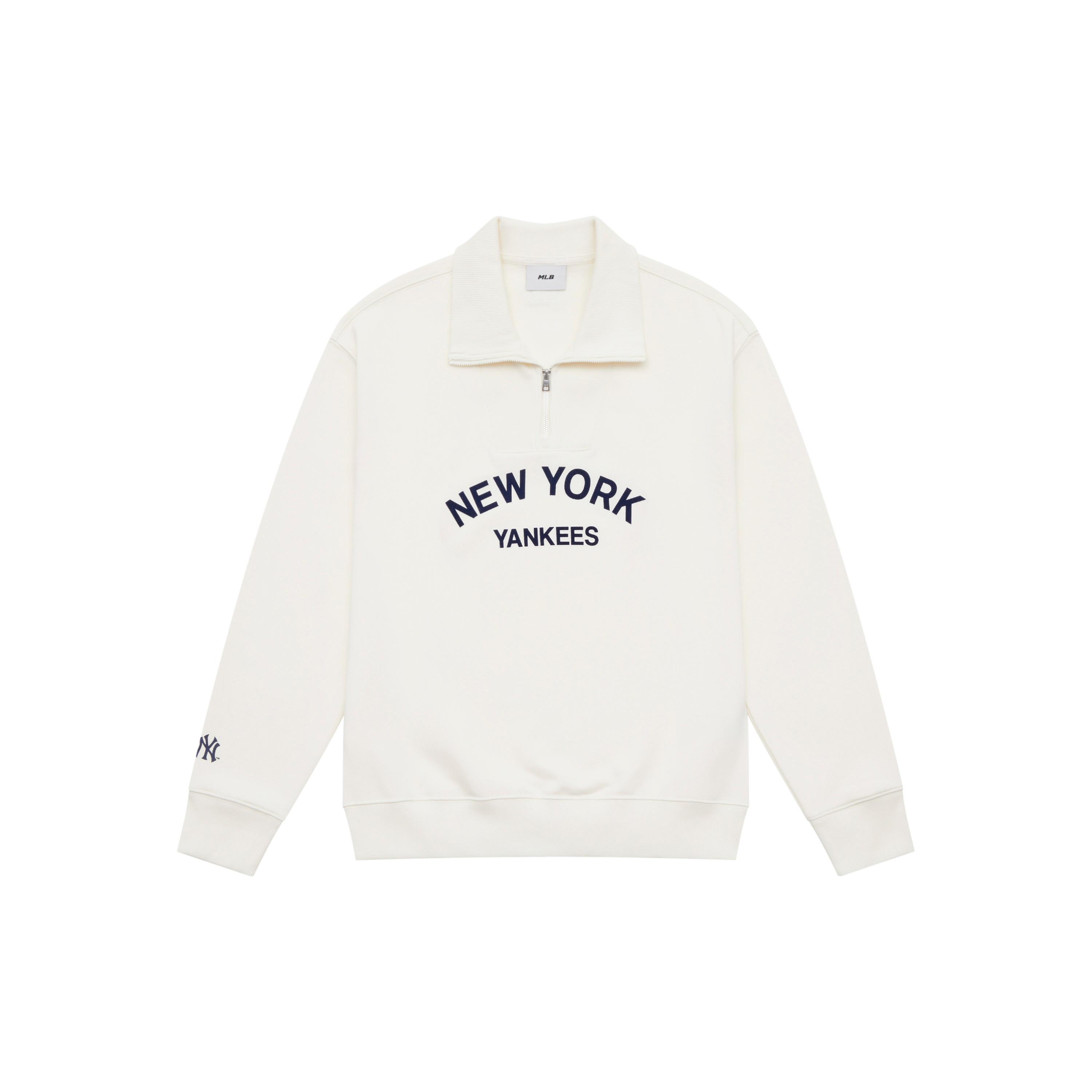 MLB Preppy Style Collection New York Yankees Sweatshirt Unisex Cream 3AMTV0244-50CRS XL