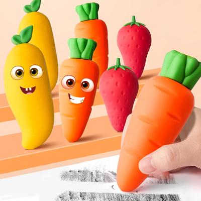 Big Mac Fruit Creative Carrot Eraser Unique And Cute Stationery School Office Supplies Children Student Pencil Eraser Prize Gift