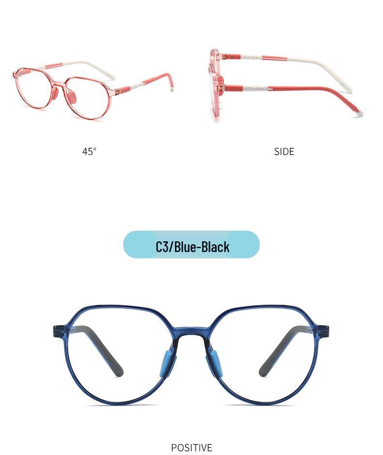 Children's Anti-Blue Light Polygon Glasses, No Prescription, TR90 Frame.