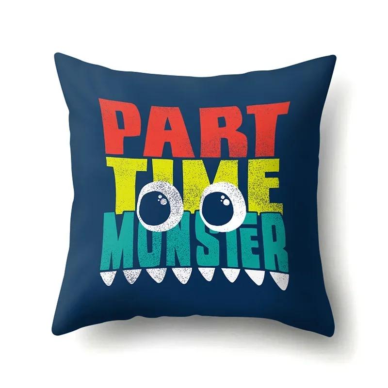 Cute Cartoon Dinosaur Pillowcase  Animal Polyester Cushion Cover Waist Throw Sofa Home Decoration Pillow Cases