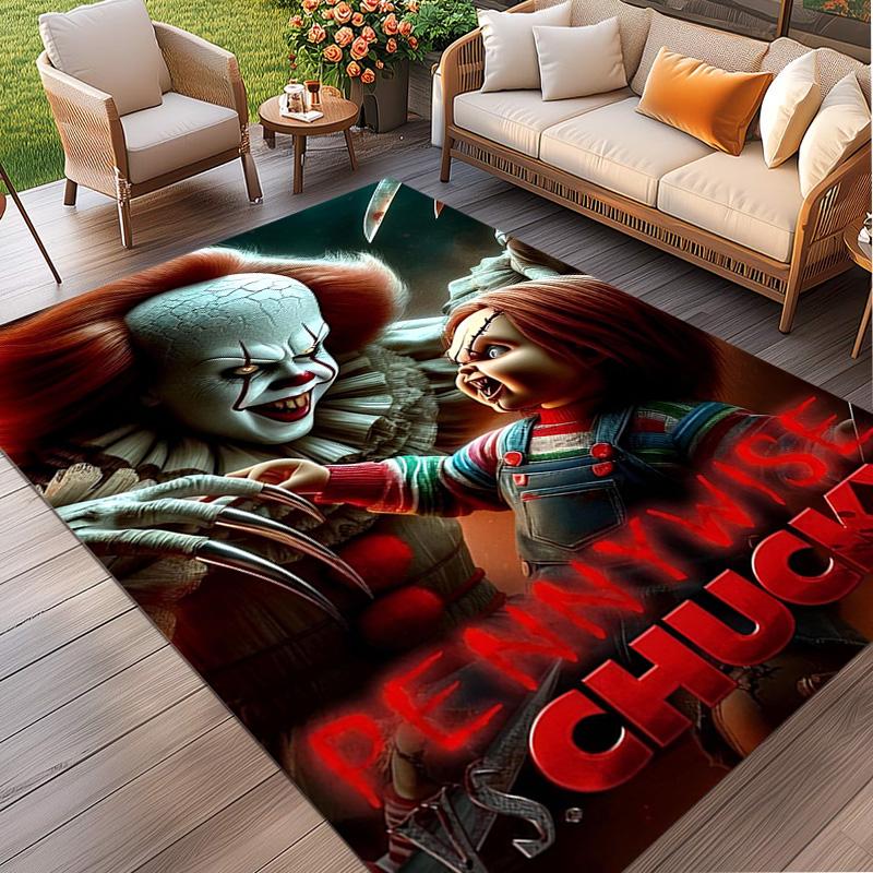 Bride of Chucky Print Rug, Washable Floor Carpet, For Entryway Dorm Laundry Room Office Study, Home Decor Birthday Christmas Gift