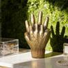 Yousheng Holding Hands Statue Artistic Resin Sculpture Palm Gesture Design Ornament Metallic Texture Indoor Outdoor Decor