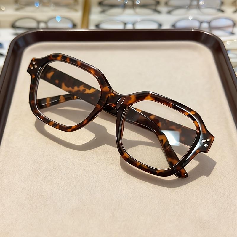 Retro Anti Blue Light Glasses Frame Women Oversized Men Trendy Fashionable Eyeglasses Classic Korean Spectacles