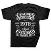 46th Birthday 46 Years Man Woman Retro Vintage 1978 Tee Tops Cotton Euro Size ONeck Daily Casual Oversized Unisex Tees