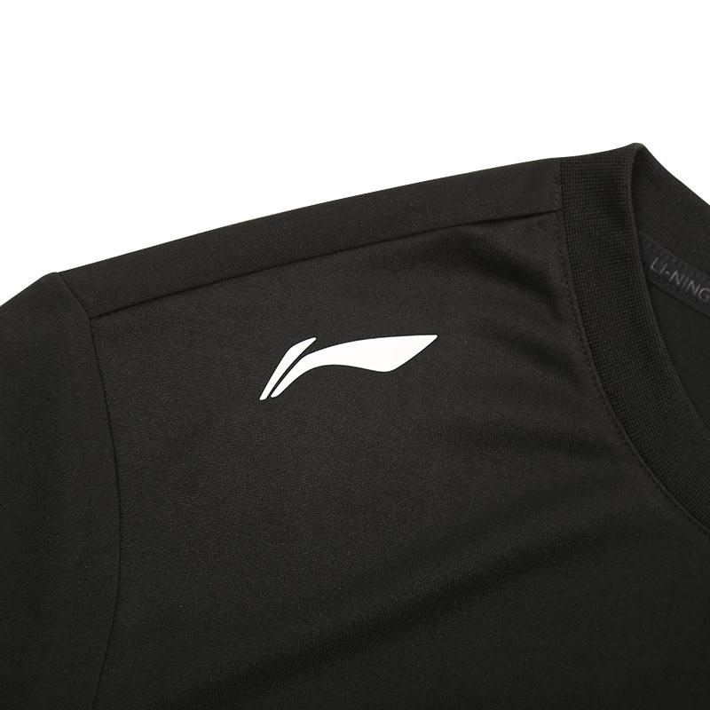 Li Ning Sports Series Solid Color Logo Short Sleeve T-Shirt Elastic Quick-Dry Five-Point Shorts Casual Sports Set Unisex Sets ATSV597-2+LXKW124-1