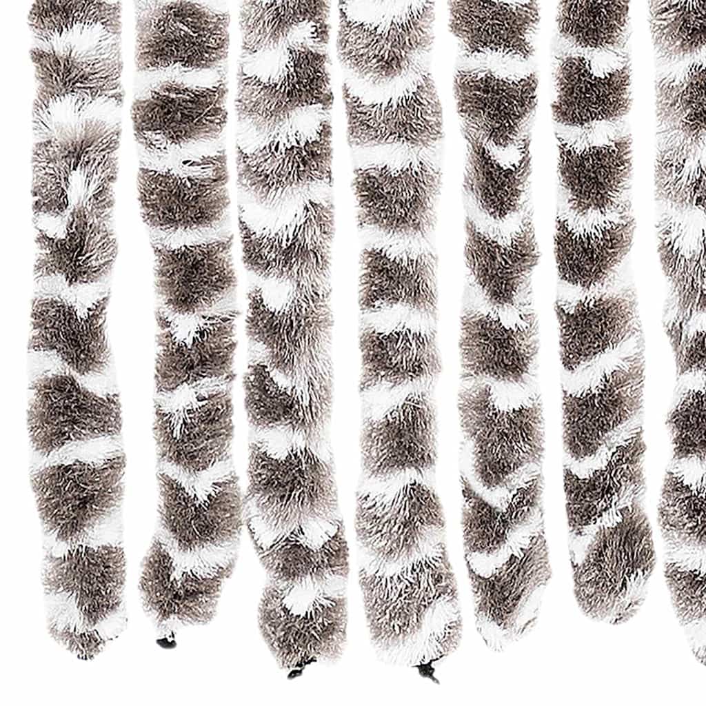 Fly Screen Curtain Beige and White 56 x 200 cm Chenille