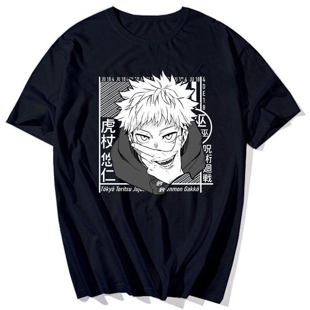 Jujutsu Kaisen Anime Itadori Yuji Graphic Tee T-Shirt Men's 2026 Summer Fashion Oversize Street Casual Y2K Streetwear Clothing