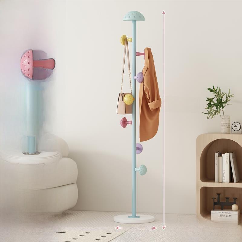 Creative Floor-Mounted Luxury Renting Living Room Mushroom Shaped Clothes Hanger Multi-Purpose Durable Wooden Hanger
