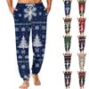 Herre joggingbukser med manchetter og lommer Juleprint Afslappede pyjamasbukser