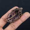 Pink Kunzite Pendant Gemstone Jewelry, 999 Copper Wire Wrapped Pendant, Handmade Jewelry Birthstone Pendant, Gift For Him