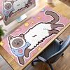 Large Kawaii Pretty Mouse Pad Cute Kitty Computer Keyboard Professional Mouse Mat LockEdge Rubber Non-slip Base Aesthetic Carpet