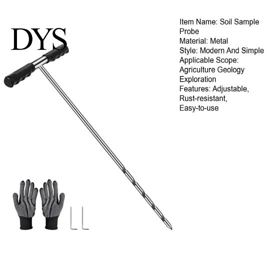 Geological Exploration Tool Soil Sample Probe Set Stainless Steel Collecting with High-quality Core Sampler T-Handle Adjustable Rustproof Easy