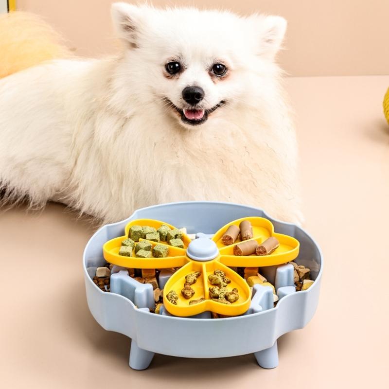 Windmill Slow Feeder Dog Food Bowl With Puzzle Design Prevent Choking Health Eating Habits For Fast Eating Dog Use