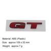 3D Premium ABS GT Letters Sticker Tail Bumper Badge Auto Rear Trunk Emblem Accessories Exterior Decoration
