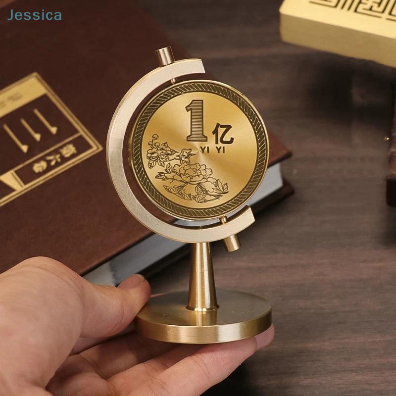 Brass 100 Million Small Target Spinning Stress Relief Desktop Light Luxury Office Living Room Creative Craft Ornament