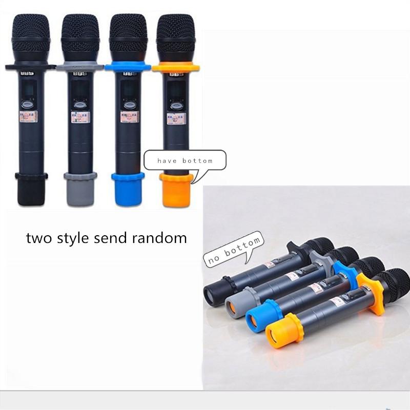 Shakeproof Silicone Microphone Holder Anti-Rolling Mic Protection Ring Bottom Rod Sleeve for BBs Mic KTV DJ Device