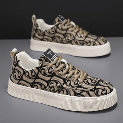 New Men's Shoes Spring Breathable Chinese Style Canvas Shoes Non-slip Sports Shoes Casual Board Shoes Men's Printed Trendy Shoes