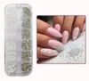 S.A.V.I 12 Fächer Weiße Flache Perlen, AB Glas Flache Kristalle, Strasssteine Steine Nagelkunst Dekorationen, DIY Maniküre für Frauen