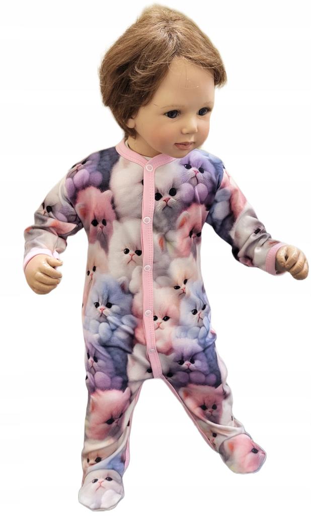 Full Zip Romper 116 Children' Pajamas with Cats
