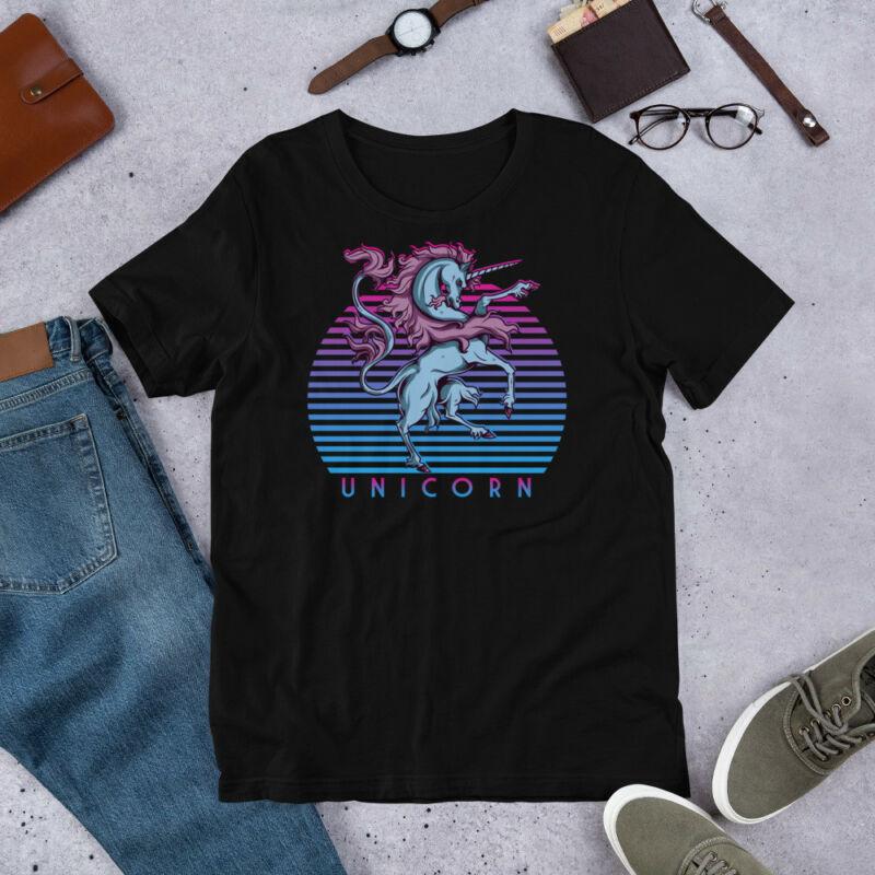 Buy Retro 80S Unicorn Shirt Synthwave 