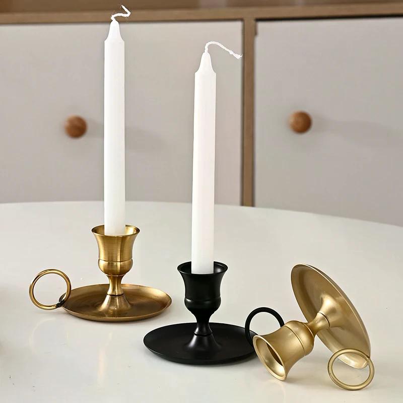 Metall Kerzenhalter Desktop Kerzenständer Schmuck Kerzenhalter mit Griff Tafelaufsatz Esstisch Hochzeit Festliche Dekoration