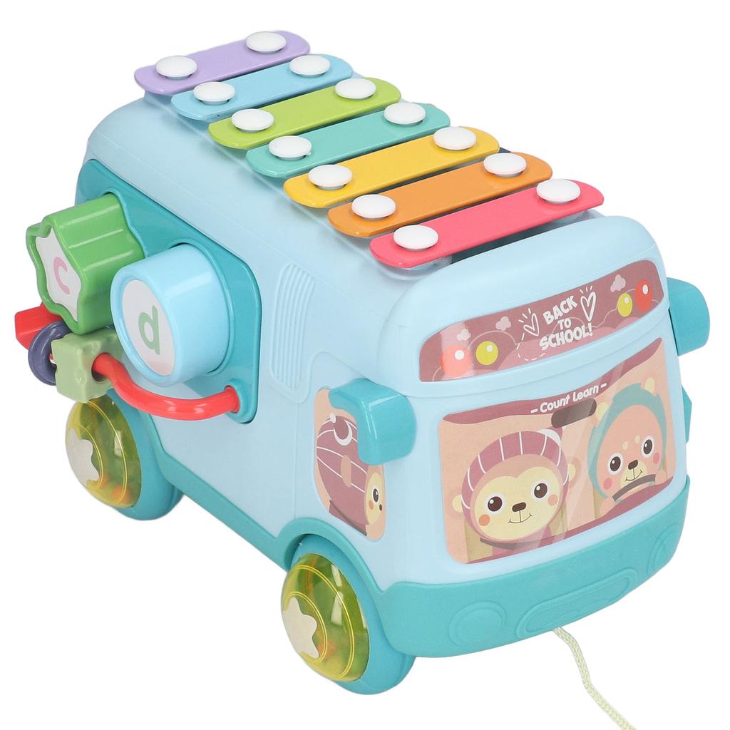 Blocks Musical Bus Alphabet Multifunction Learning Toy Pattern Matching Mini Bead Music Bus