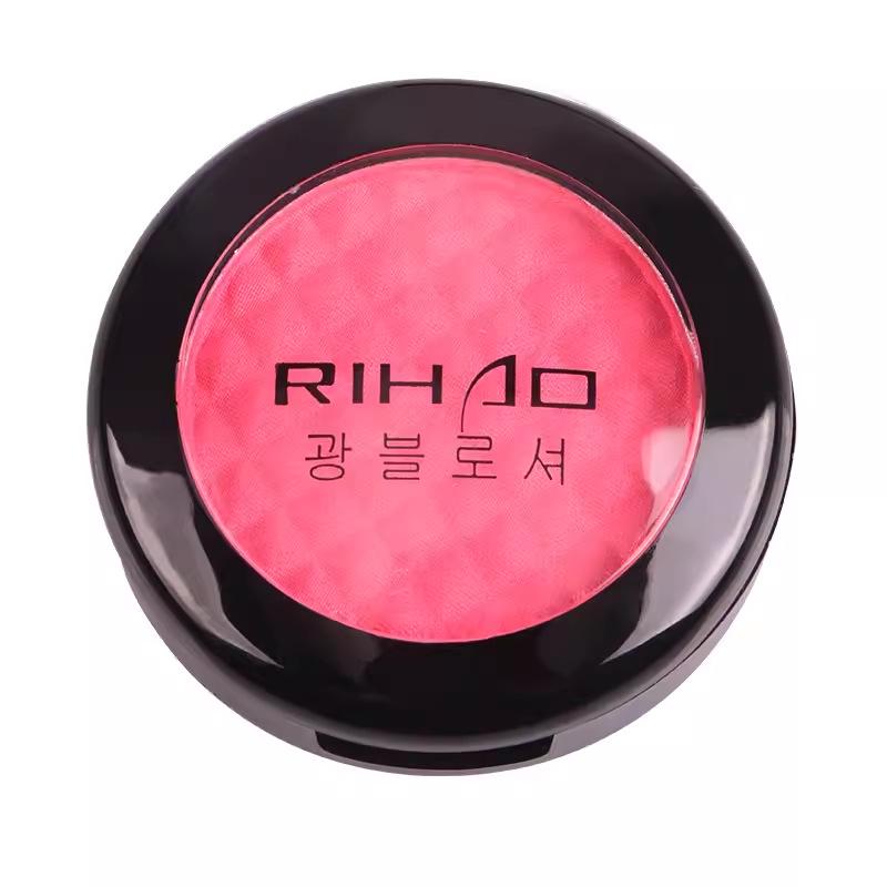 Rihao Rouge Blush: Long-Lasting Pink-Orange with High Color Payoff for Children's Day and Opera Stage Makeup.