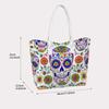 Colorful Sugar Skull Pattern Tote Bag Casual Daily Shoulder Handbag