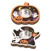Romantic Halloween Candle Holder 3D Creative Pumpkin Ghost Candlestick Unique with Metal Base Scary Candle Holder