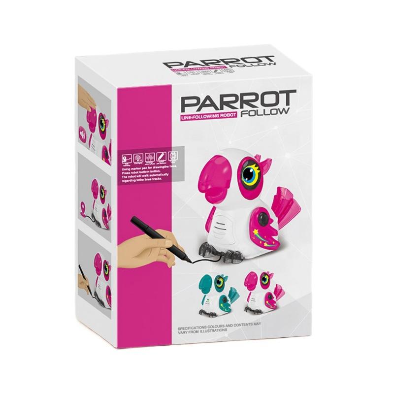 Bionic Parrot Toy New Parent-Child Early Education Line-Tracing Interactive Toy for Kids 6-12 Years Old Educational Sensing Green