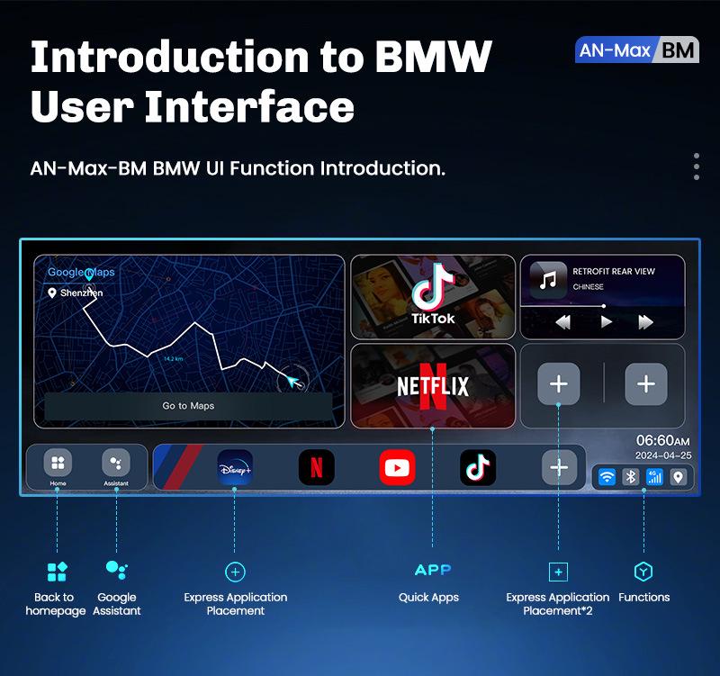 MMB: Upgrade BMW's original car box to a wireless CarPlay-compatible Android system with phone card and WiFi support.