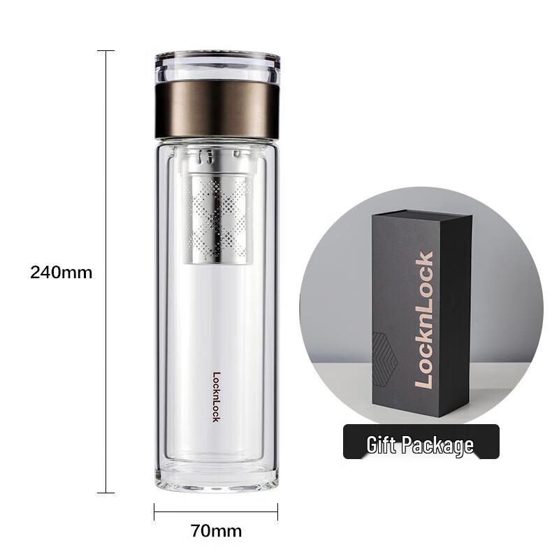 LocknLock Double-Wall Glass Tea Infuser Business Mug