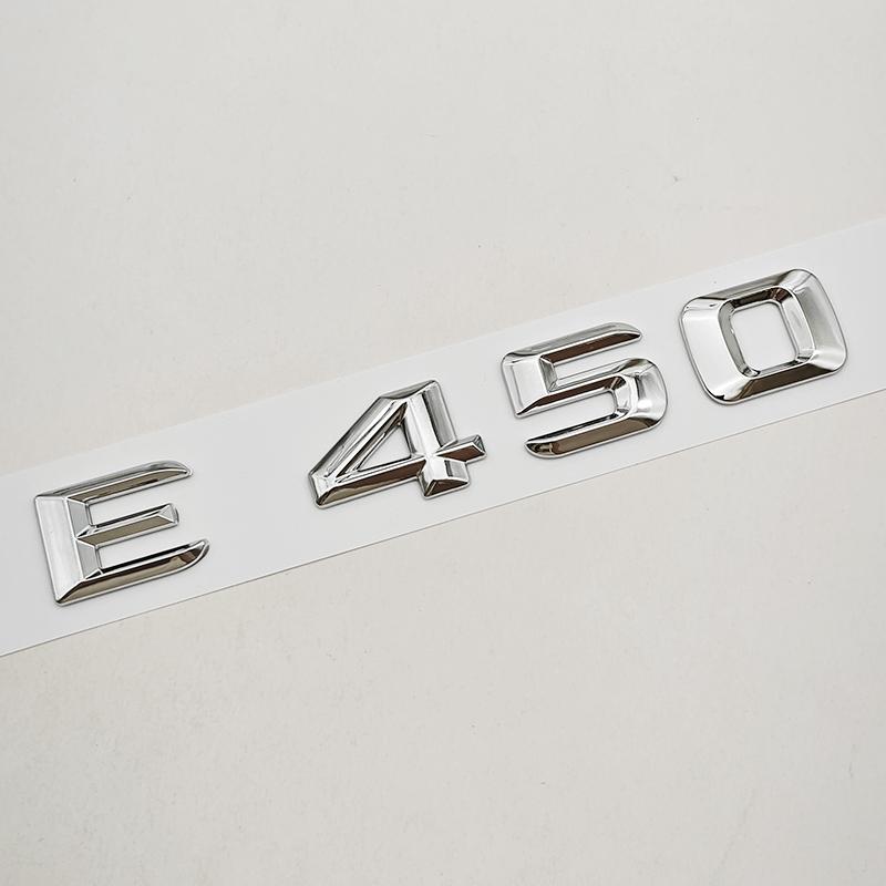 3D ABS Car Letter Logo E400 E450 4MATIC Rear Trunk Sticker Emblem For Mercedes Benz E Class E400 E450 W213 Auto Tail Accessories
