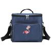 Insulated Bags Cooler Organizer Handbag Portable Shoulder Lunch Bag Waterproof Thermal Box for Men and Women Flamingo Printing