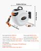 VEVOR Retractable Garden Hose Reel, 1/2 in x 98.43 ft Wall Mounted Hose Reel, Heavy Duty Garden Hose Reel with 9 Patterns Nozzle, Any Length Lock