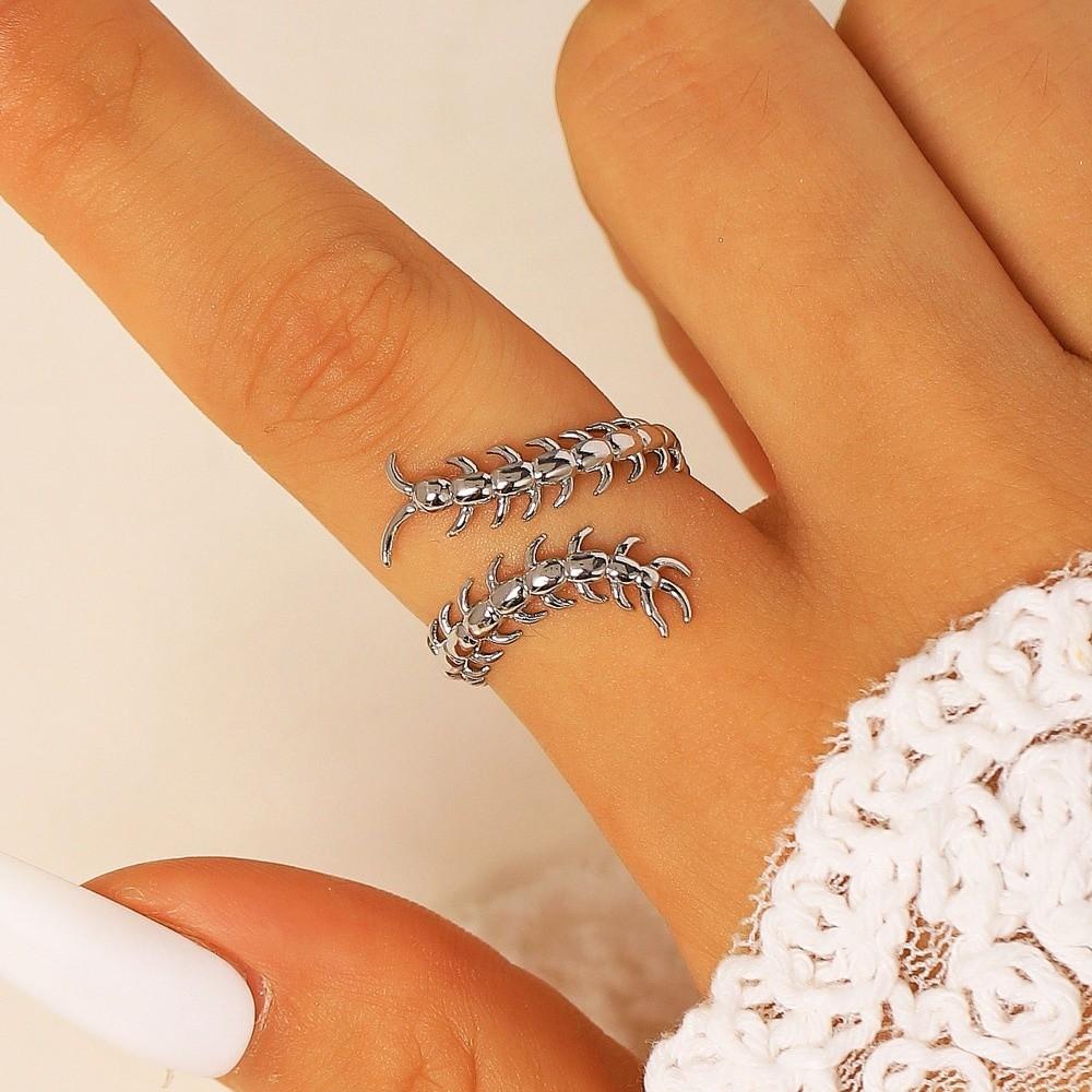 Stainless Steel Centipede Cartilage Jewelry Retro Style Does Not Fade Gothic Punk Stud Earrings Necklace Unique Design