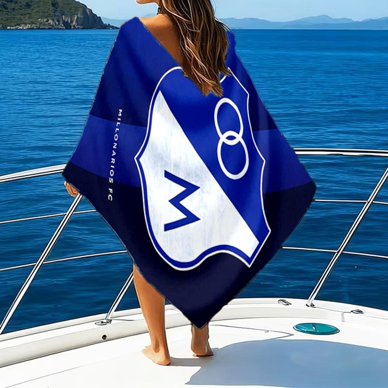 Blue Shield Emblem Millo-narios Beach Towel - Soft, Absorbent Microfiber, Lightweight, Ideal for The Beach, Parties, Travel, Camping fan gifts
